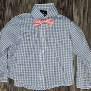 IZOD Toddler Boys 2T Long Sleeve Button Up Shirt and Bowtie